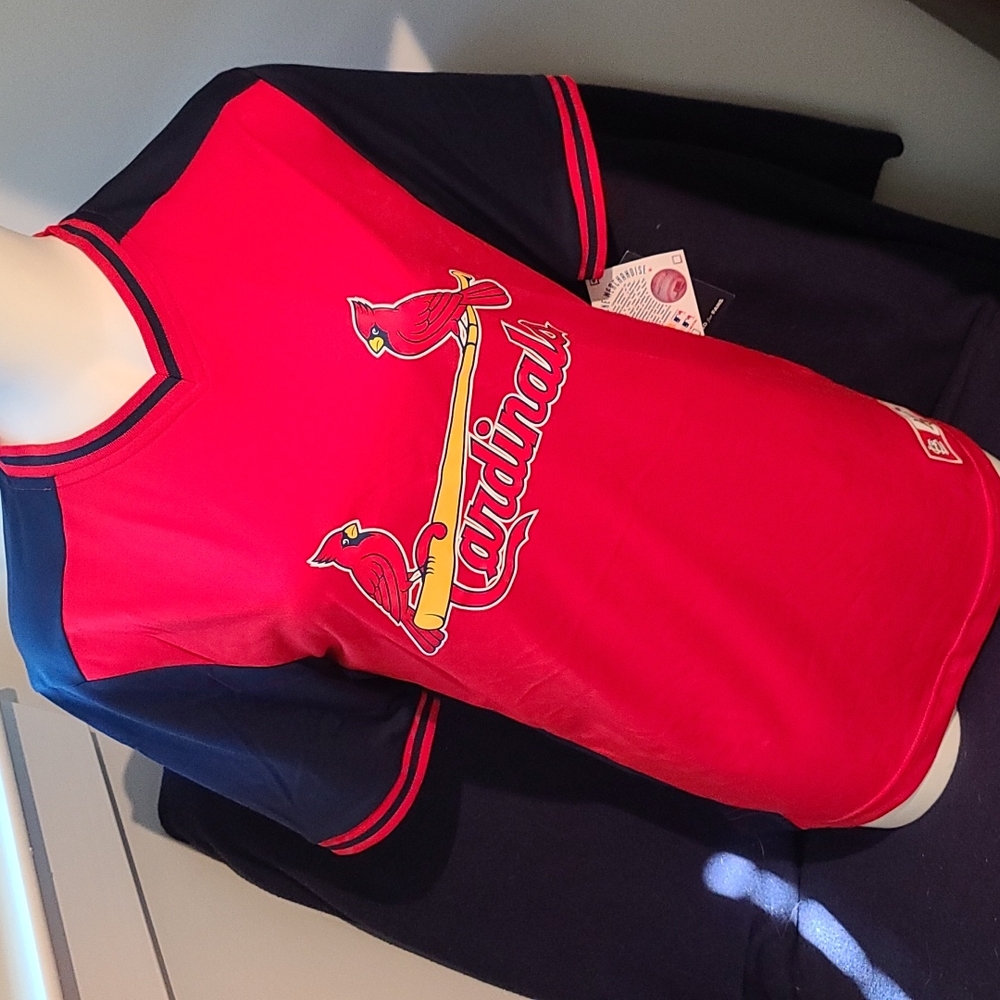 NWT Fanatics STL Cardinals v neck jersey short sleeve pullover